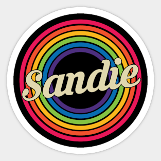 Sandie - Retro Rainbow Style Sticker